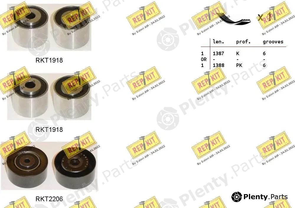 Repkit RKTA0015 — V-Ribbed Belt Set