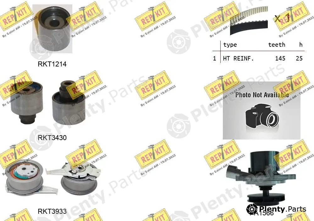 Repkit RKTK1288PA — Water Pump & Timing Belt Kit