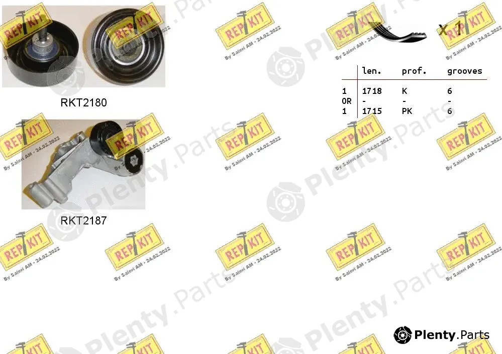 Repkit RKTA0087 — V-Ribbed Belt Set