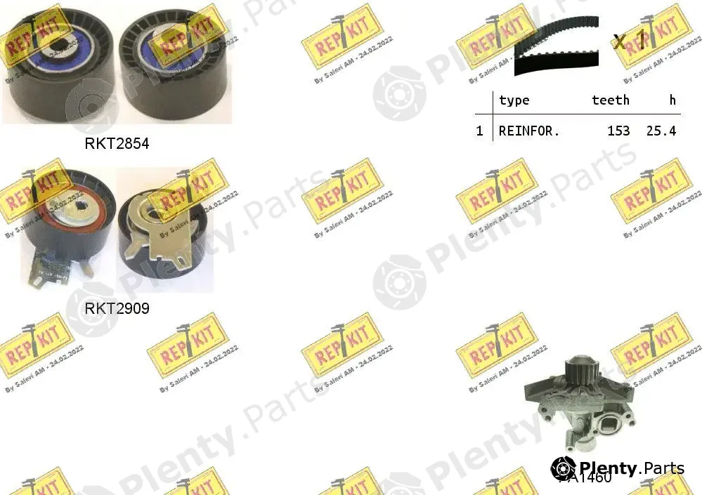 Repkit RKTK1156PA — Water Pump & Timing Belt Kit
