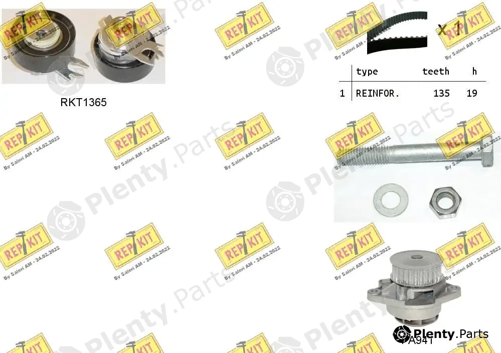 Repkit RKTK0815PA2 — Water Pump & Timing Belt Kit