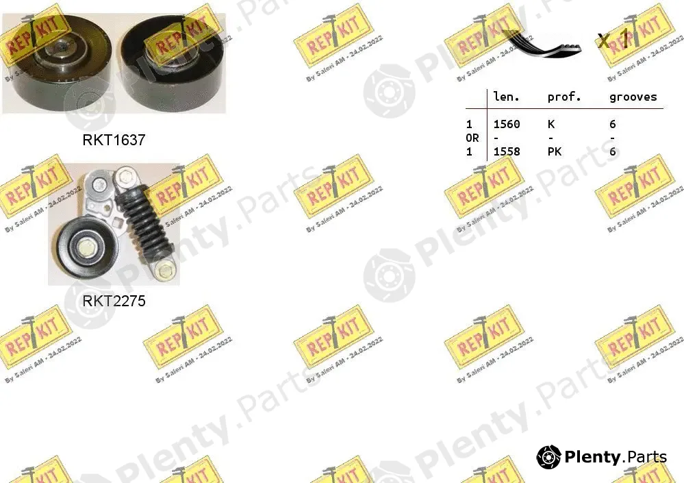 Repkit RKTA0054 — V-Ribbed Belt Set