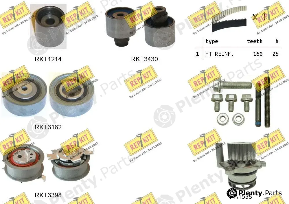 Repkit RKTK1125PA — Water Pump & Timing Belt Kit