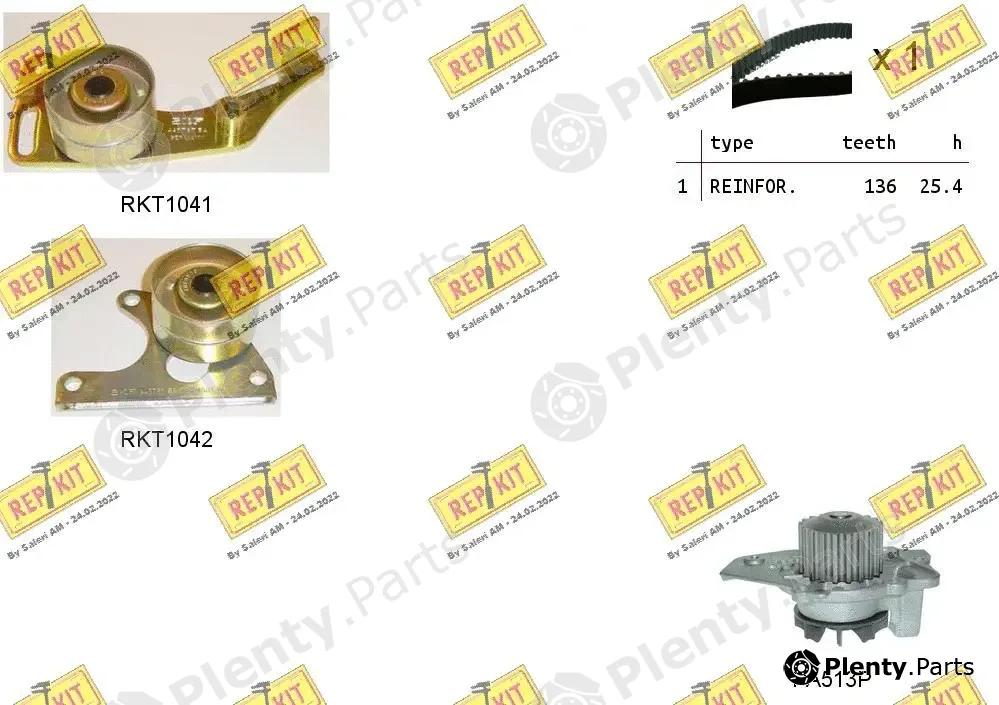 Repkit RKTK0871PA — Water Pump & Timing Belt Kit