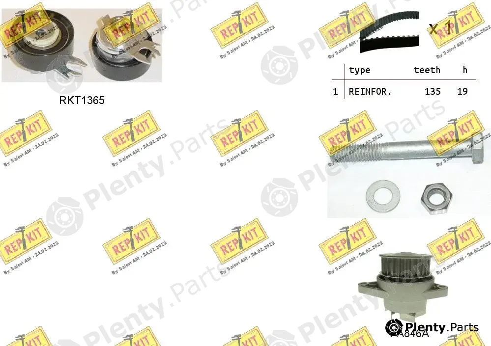 Repkit RKTK0815PA — Water Pump & Timing Belt Kit