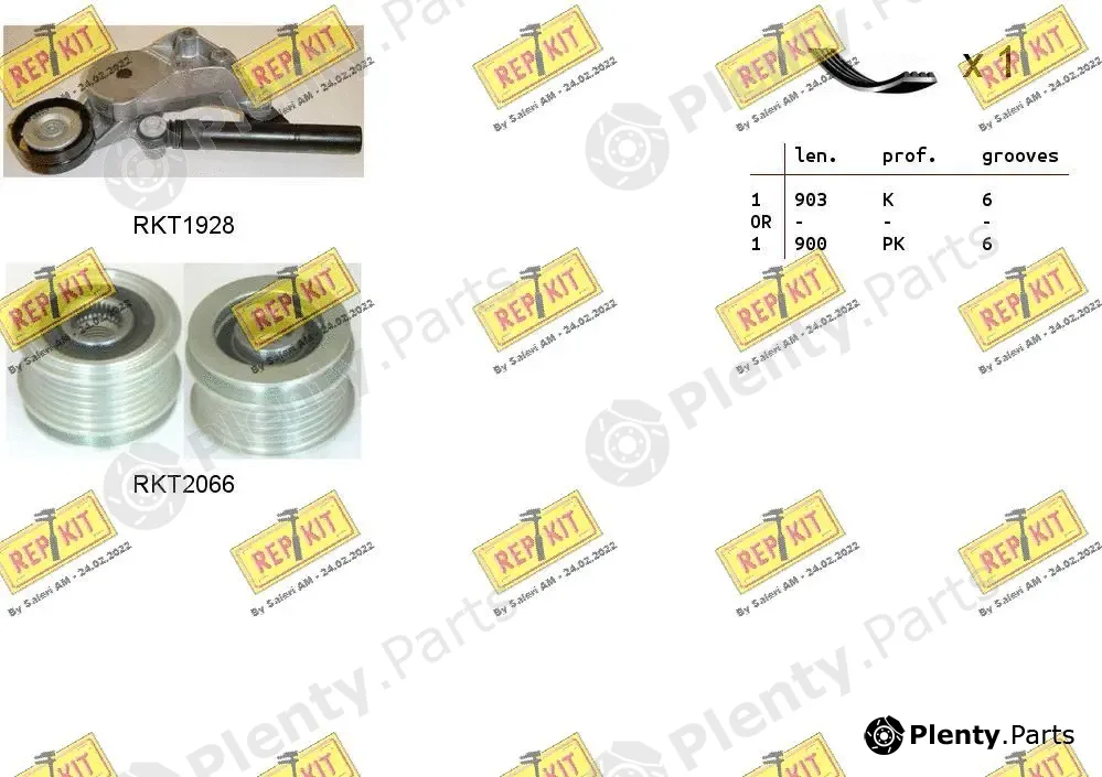 Repkit RKTA0109 — V-Ribbed Belt Set