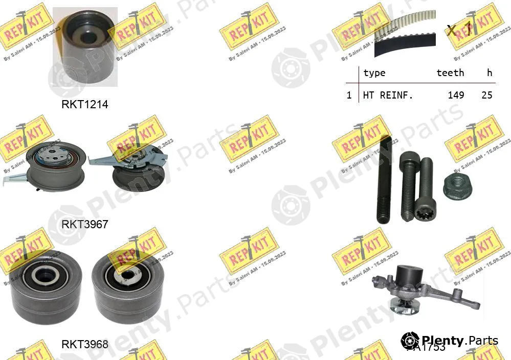 Repkit RKTK1298PA — Water Pump & Timing Belt Kit
