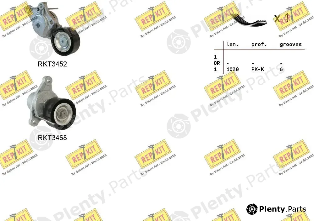 Repkit RKTA0135 — V-Ribbed Belt Set