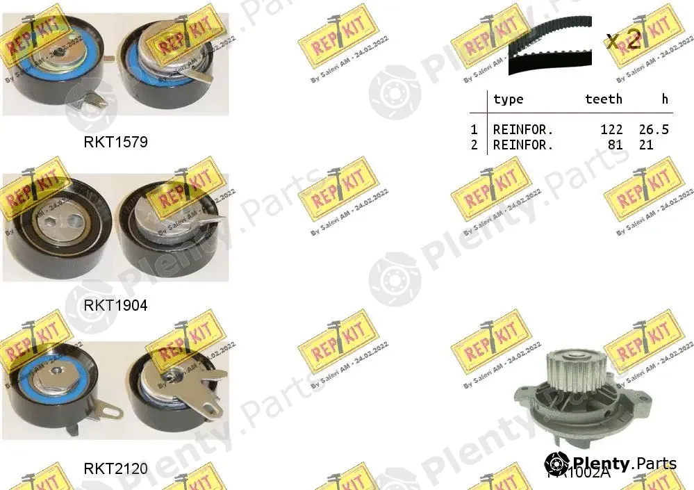 Repkit RKTK0946PA — Water Pump & Timing Belt Kit