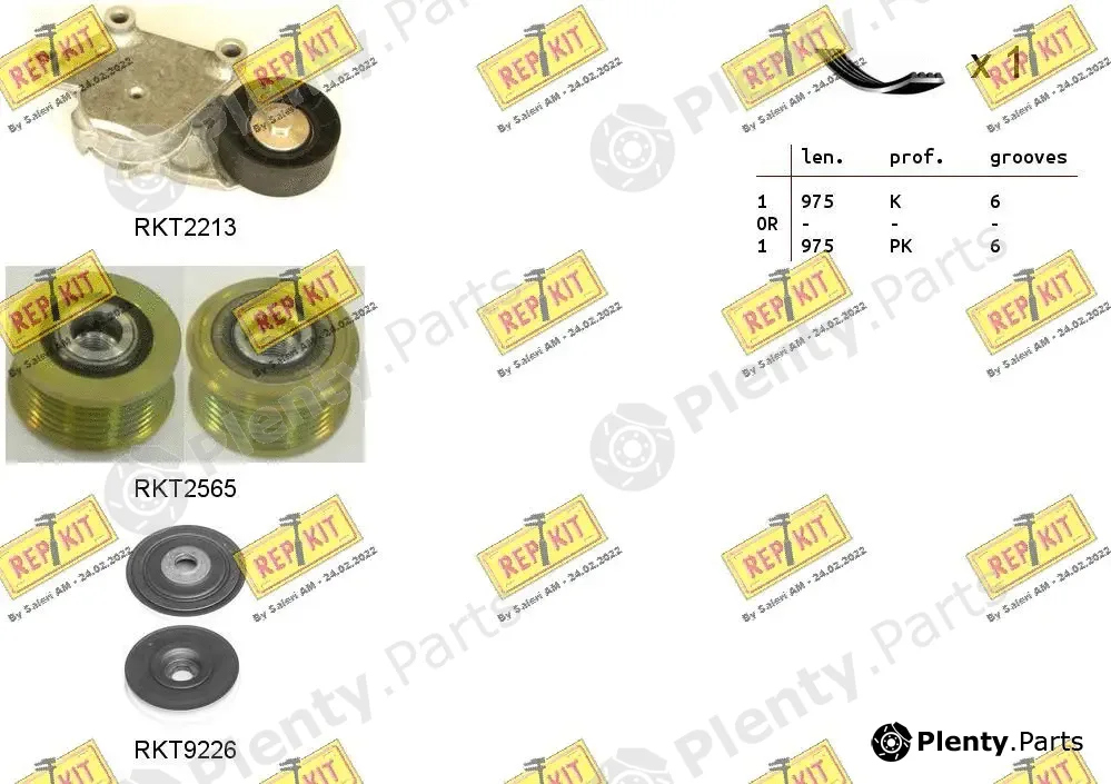Repkit RKTA0111 — V-Ribbed Belt Set