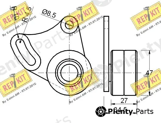 Repkit RKT1287 — Tensioner Pulley, timing belt