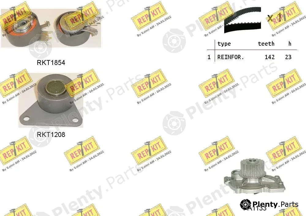 Repkit RKTK0913PA — Water Pump & Timing Belt Kit
