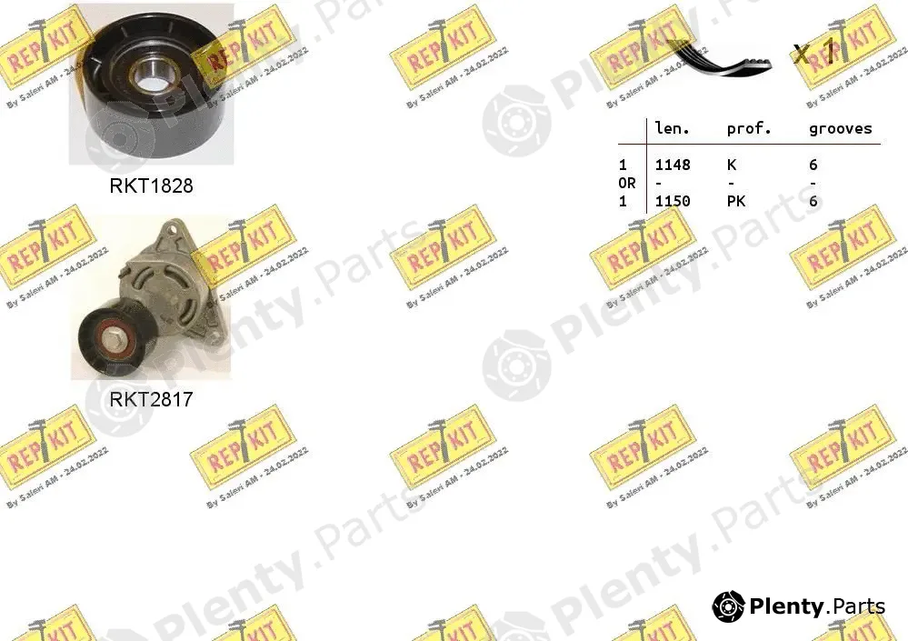 Repkit RKTA0076 — V-Ribbed Belt Set