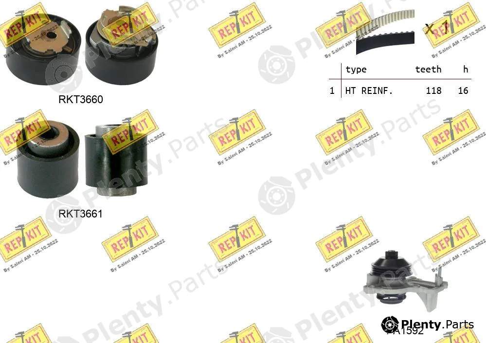 Repkit RKTK1167PA — Water Pump & Timing Belt Kit