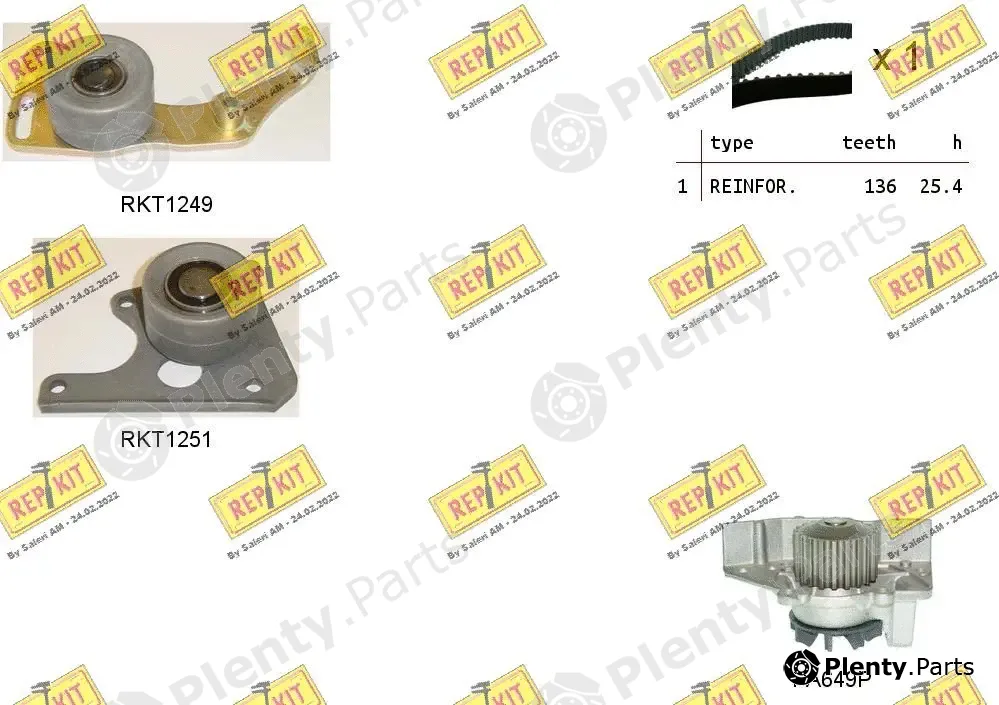 Repkit RKTK0828PA — Water Pump & Timing Belt Kit