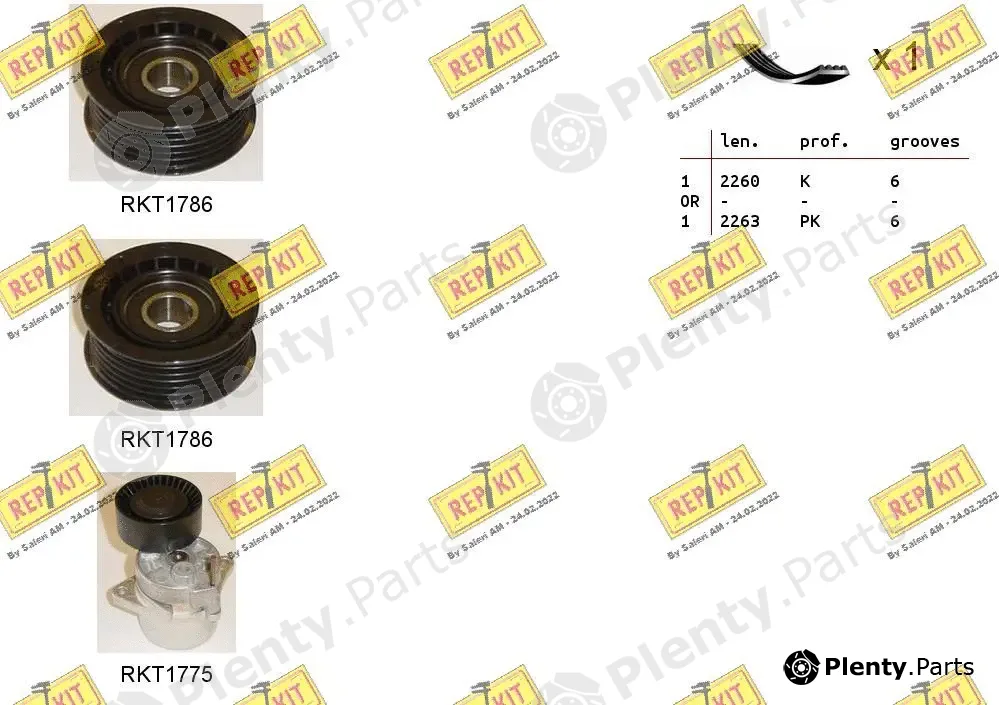 Repkit RKTA0032 — V-Ribbed Belt Set