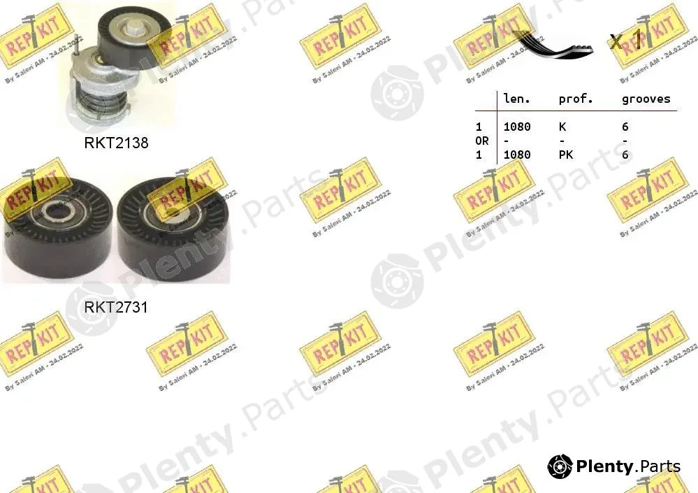 Repkit RKTA0058 — V-Ribbed Belt Set