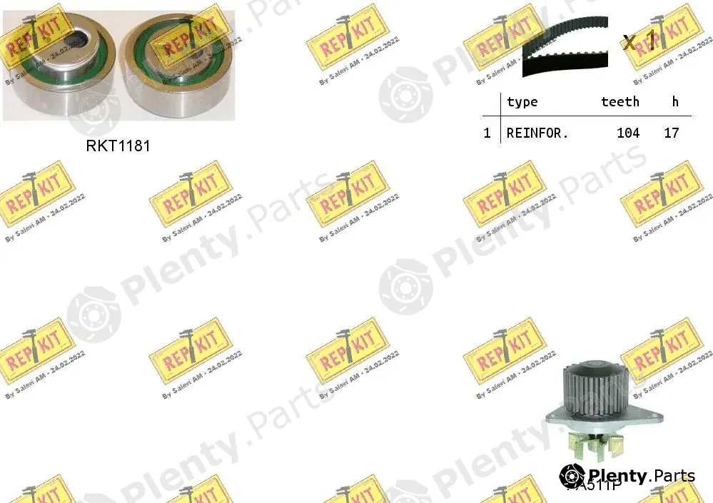 Repkit RKTK1119PA — Water Pump & Timing Belt Kit