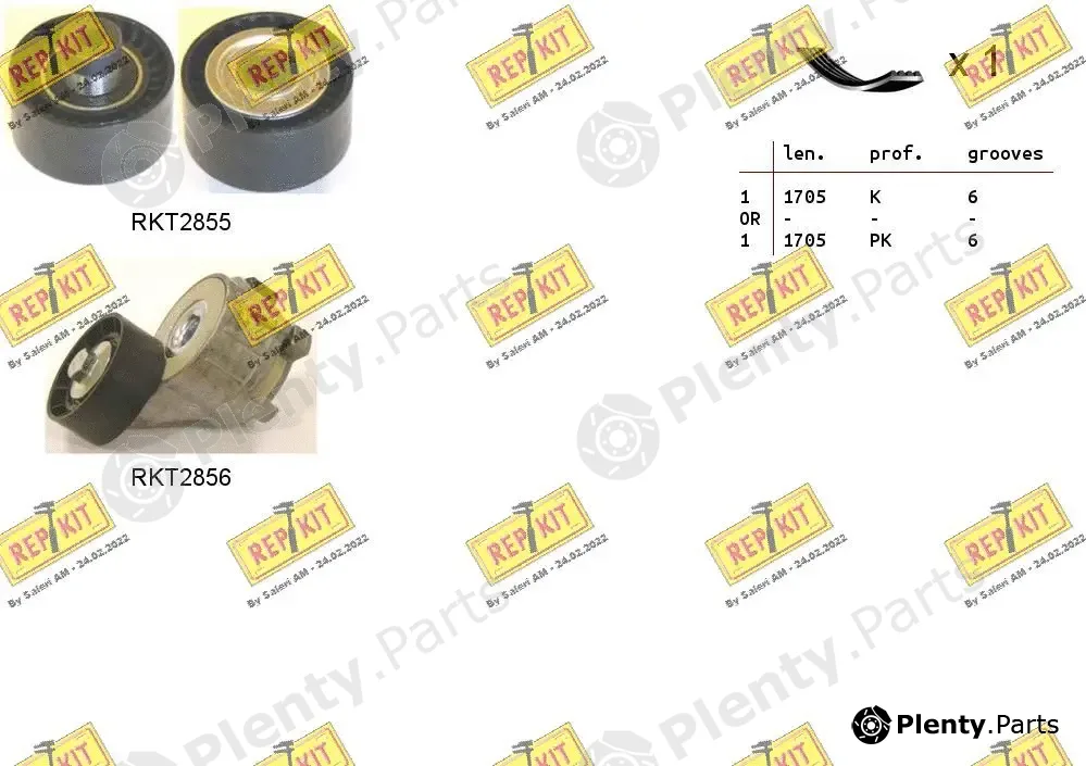 Repkit RKTA0004 — V-Ribbed Belt Set