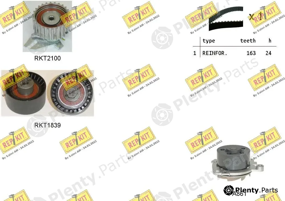 Repkit RKTK0907PA — Water Pump & Timing Belt Kit