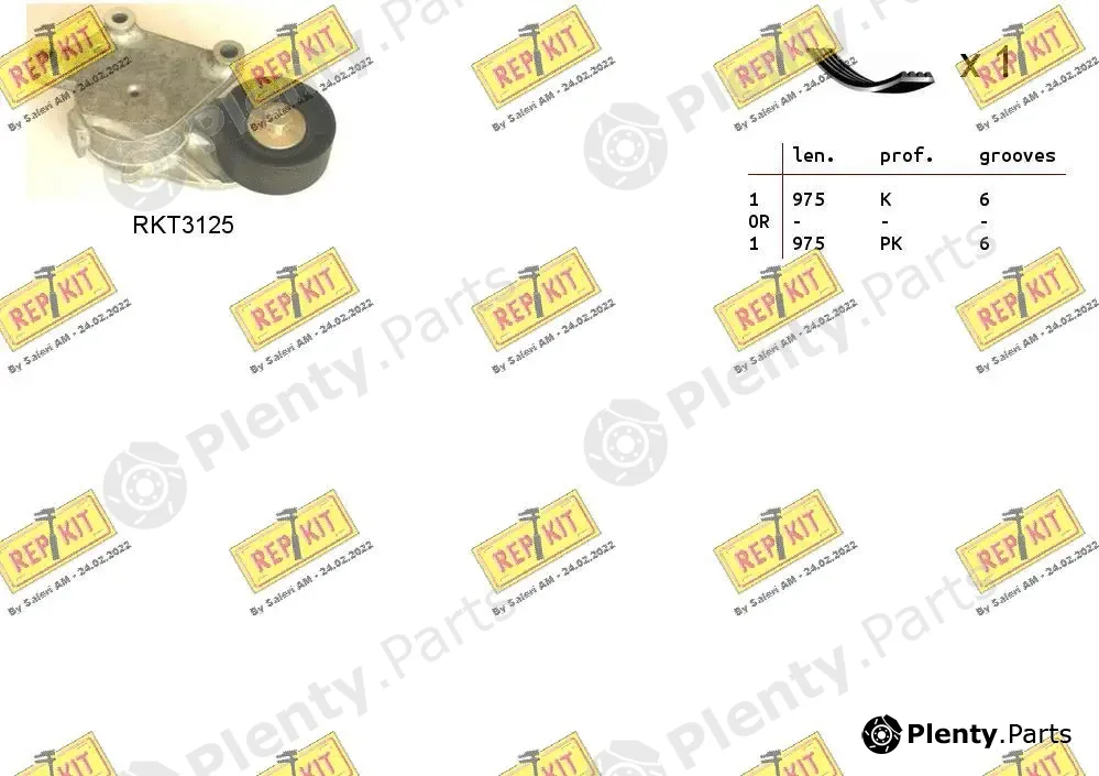 Repkit RKTA0035 — V-Ribbed Belt Set