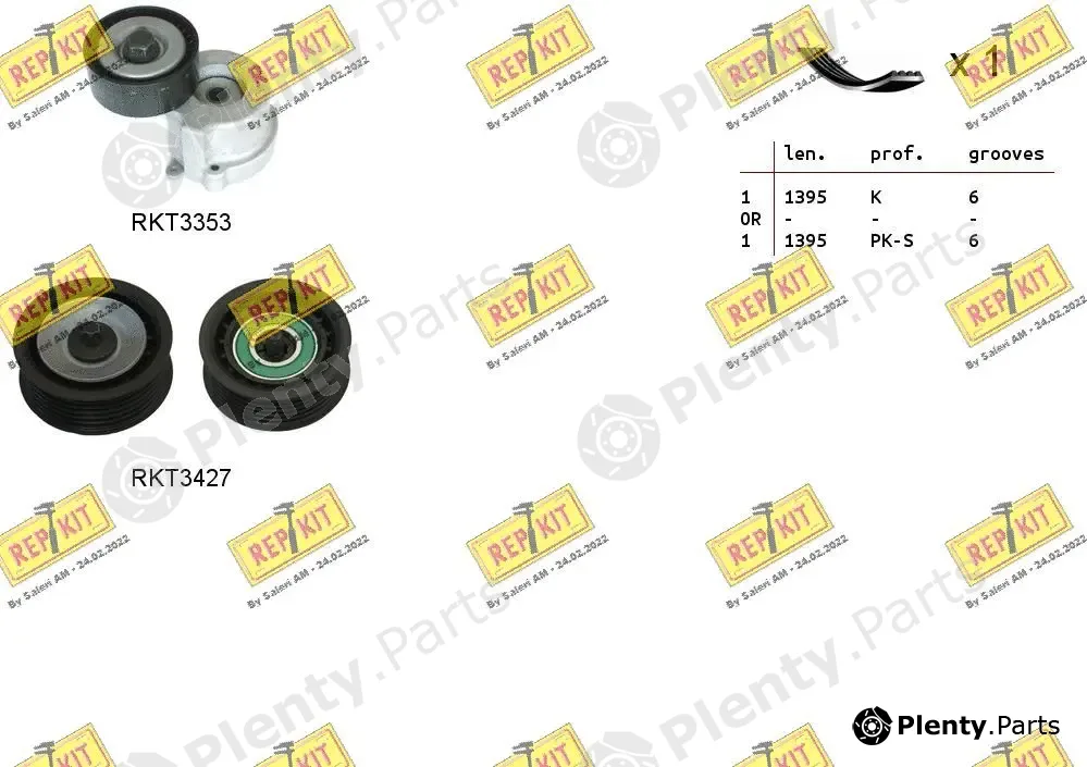 Repkit RKTA0079 — V-Ribbed Belt Set