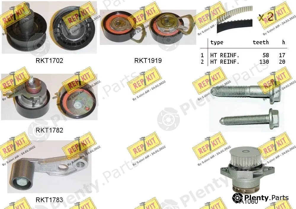 Repkit RKTK0939PA2 — Water Pump & Timing Belt Kit
