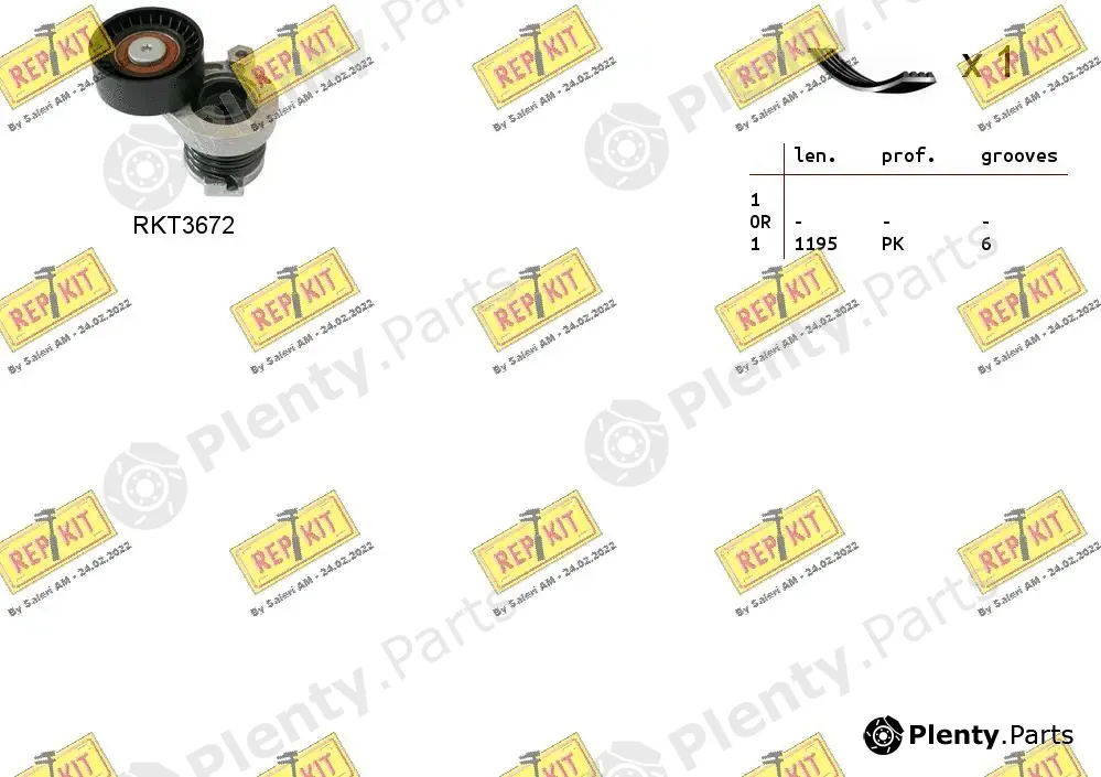 Repkit RKTA0134 — V-Ribbed Belt Set