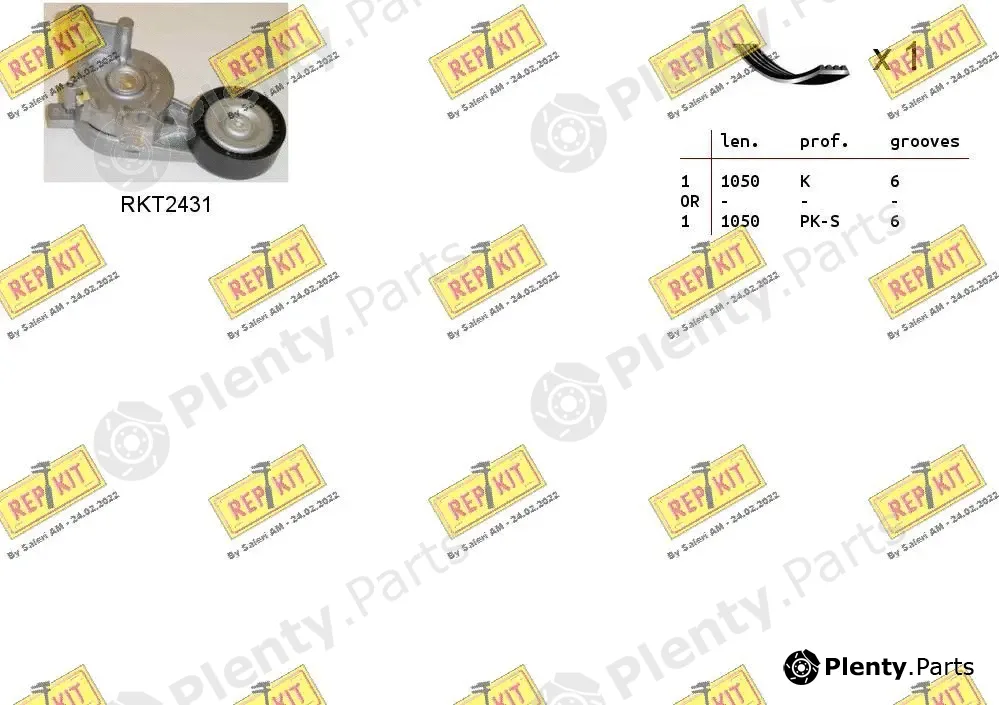 Repkit RKTA0033 — V-Ribbed Belt Set