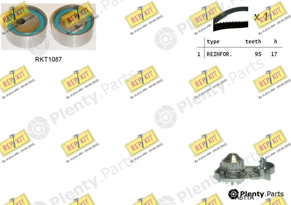 Repkit RKTK0840PA2 — Water Pump & Timing Belt Kit