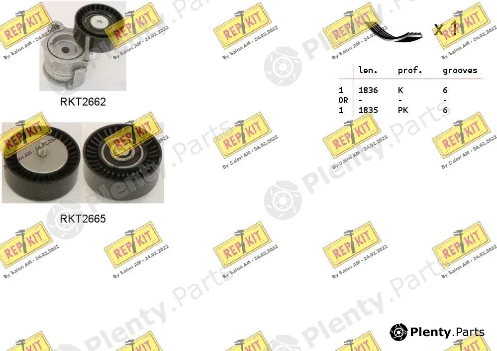 Repkit RKTA0042 — V-Ribbed Belt Set