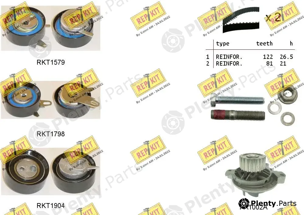 Repkit RKTK1175PA — Water Pump & Timing Belt Kit