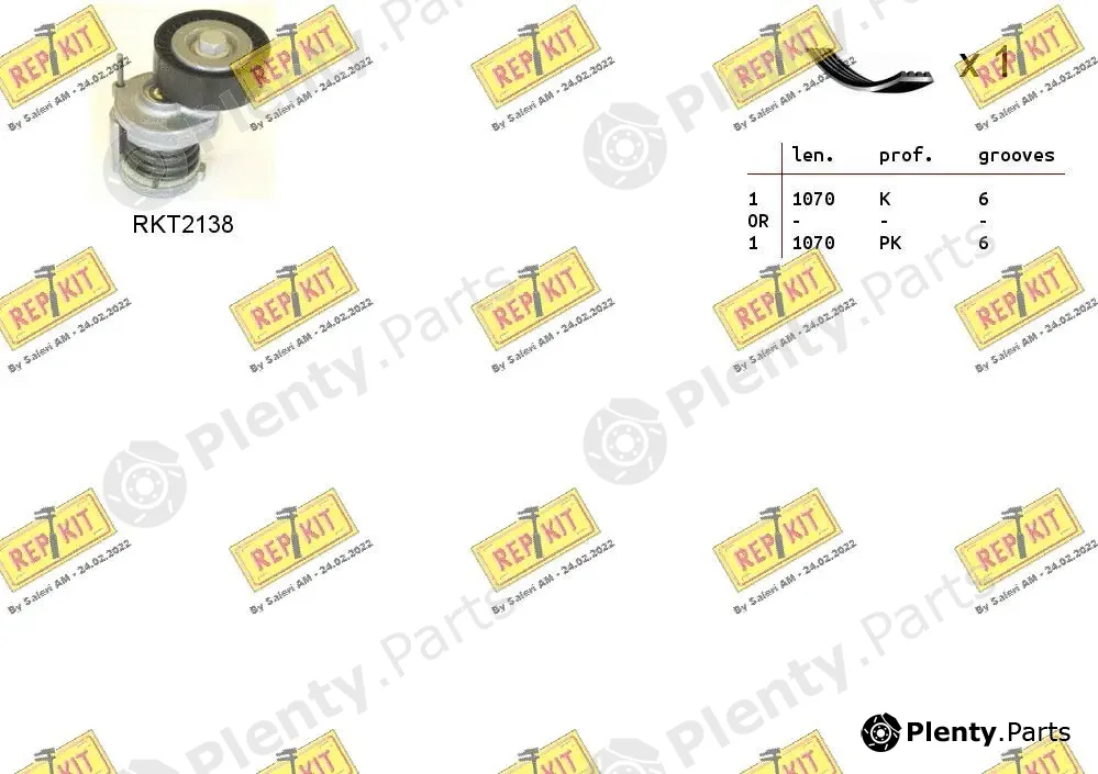 Repkit RKTA0008 — V-Ribbed Belt Set