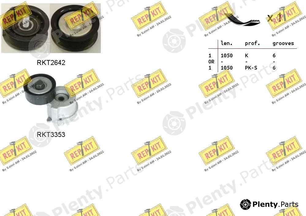 Repkit RKTA0128 — V-Ribbed Belt Set