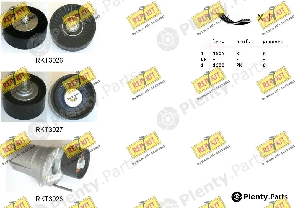 Repkit RKTA0083 — V-Ribbed Belt Set