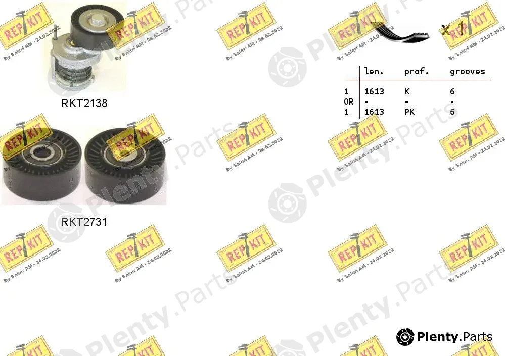 Repkit RKTA0013 — V-Ribbed Belt Set