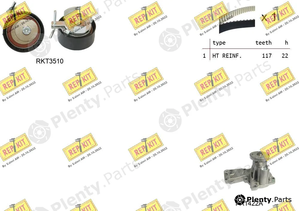 Repkit RKTK1164PA — Water Pump & Timing Belt Kit