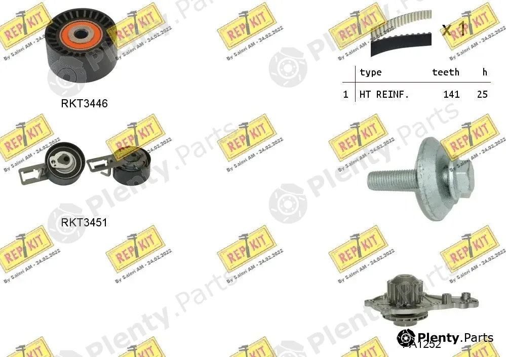 Repkit RKTK1158PA — Water Pump & Timing Belt Kit