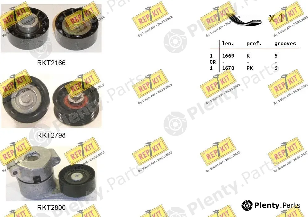 Repkit RKTA0002 — V-Ribbed Belt Set
