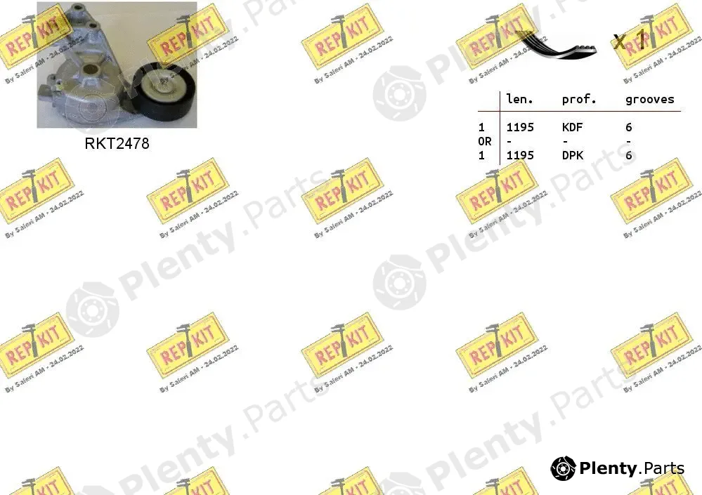 Repkit RKTA0007 — V-Ribbed Belt Set
