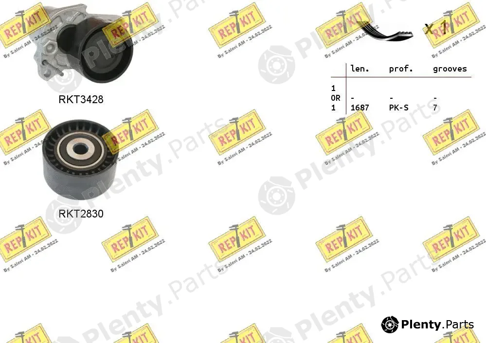 Repkit RKTA0133 — V-Ribbed Belt Set