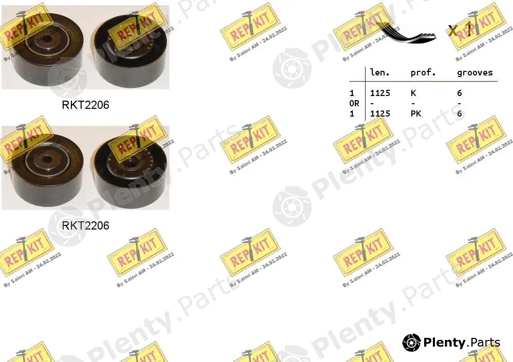 Repkit RKTA0016 — V-Ribbed Belt Set