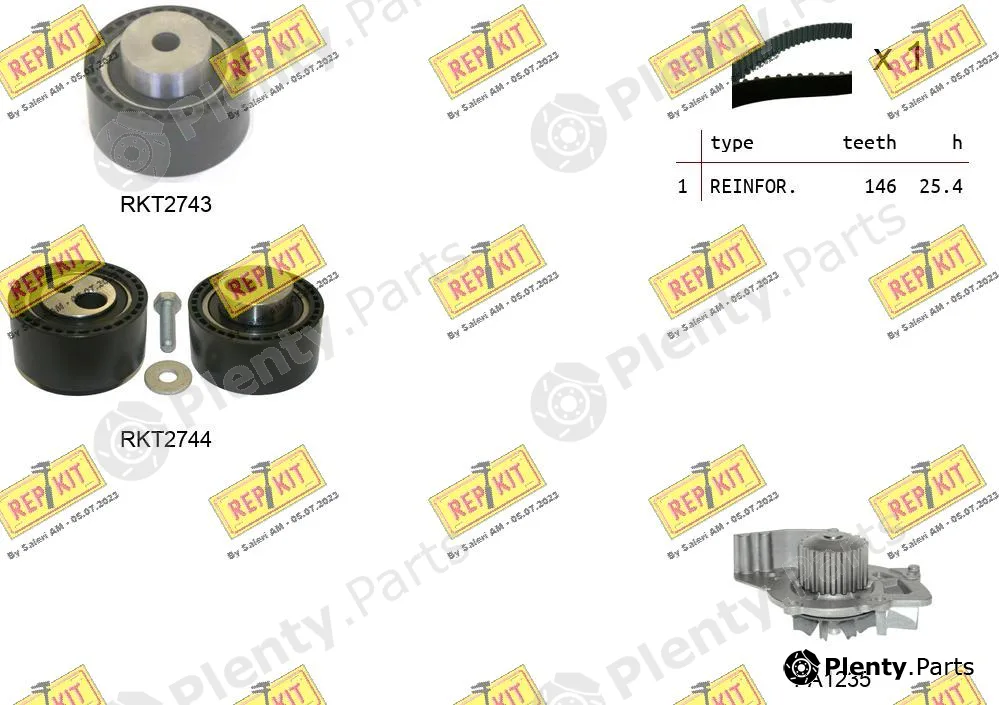 Repkit RKTK1083PA — Water Pump & Timing Belt Kit