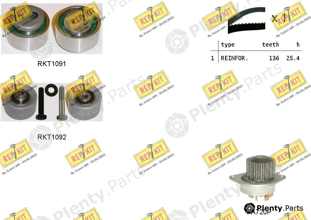 Repkit RKTK0898PA — Water Pump & Timing Belt Kit