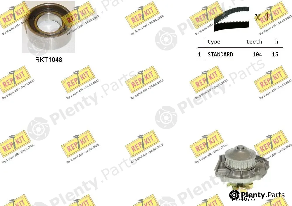 Repkit RKTK0834PA — Water Pump & Timing Belt Kit