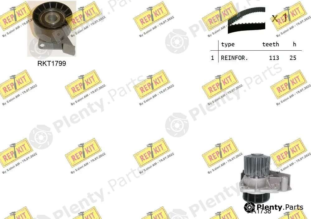 Repkit RKTK1133PA — Water Pump & Timing Belt Kit