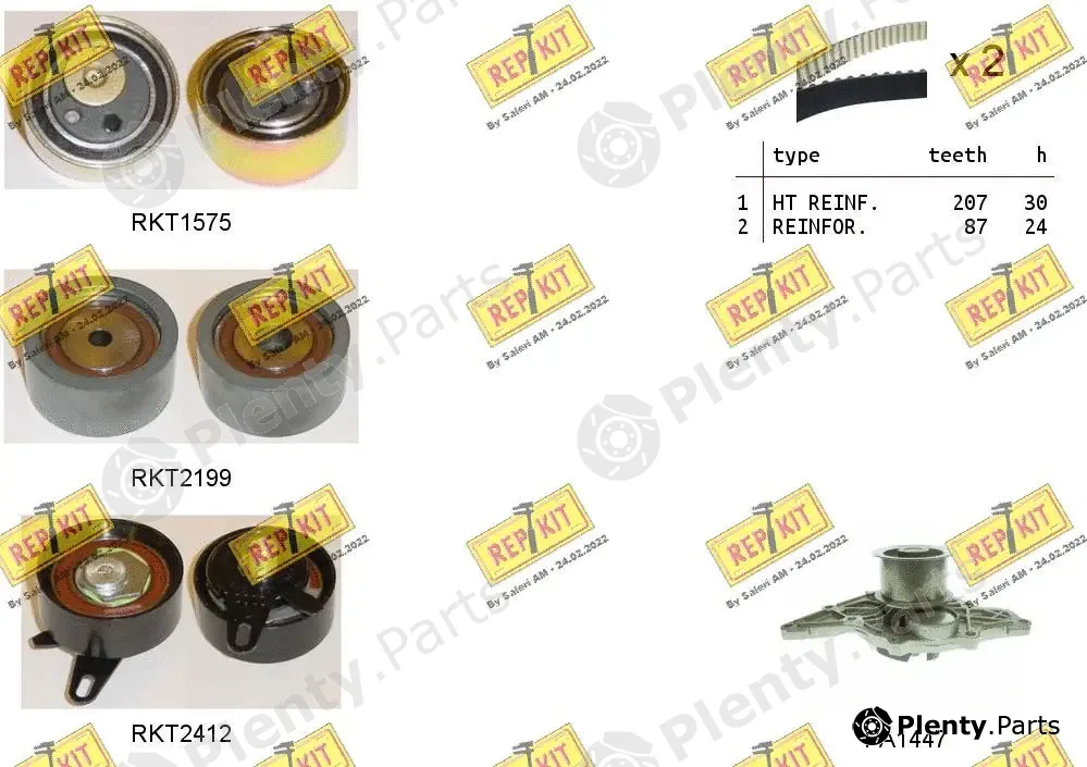 Repkit RKTK1173PA — Water Pump & Timing Belt Kit