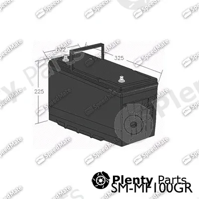 SpeedMate SM-MF100GR — Starter Battery