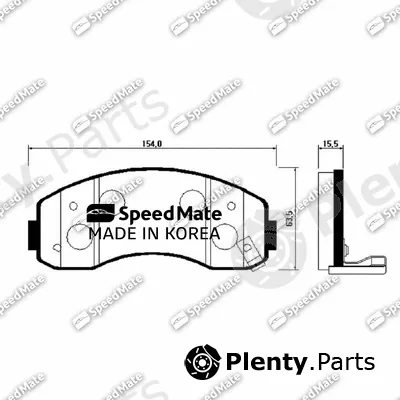 SpeedMate SM-BPK004 — Brake Pad Set, disc brake