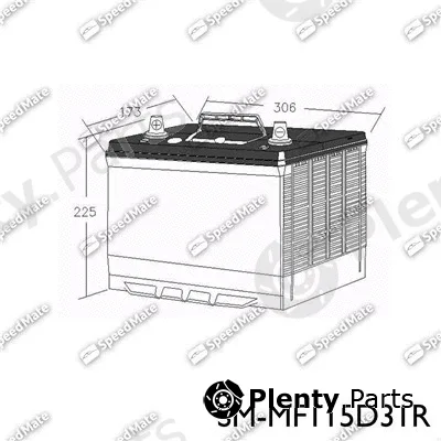 SpeedMate SM-MF115D31R — Starter Battery